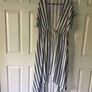 Love in Nautical Striped Swim Coverup